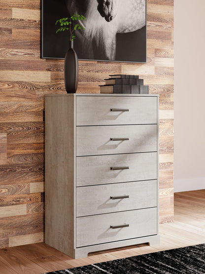 Shawburn - Whitewash - Five Drawer Chest