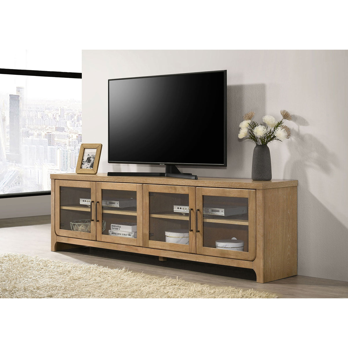 Trowbridge - 4 Door TV Stand - Oak