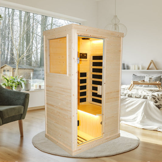 Single Person Spruce Far Infrared Sauna Hair - Natural