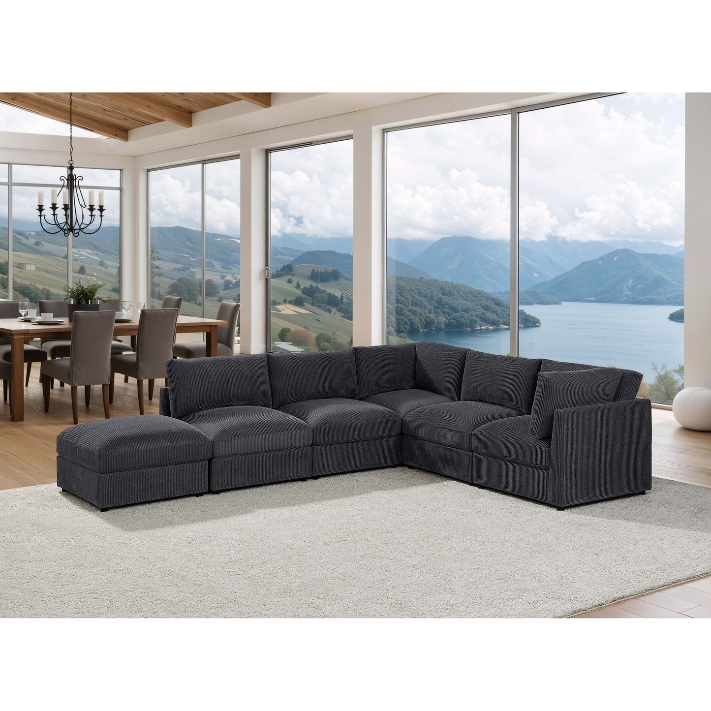 Modern Reversible Modular Sectional