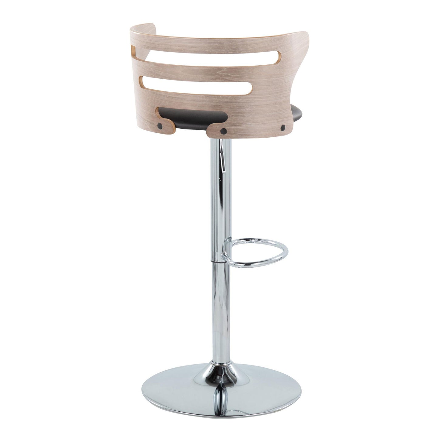 Cosi - Mid-Century Modern Adjustable Barstool With Swivel (Set of 2) - Light Gray / Black