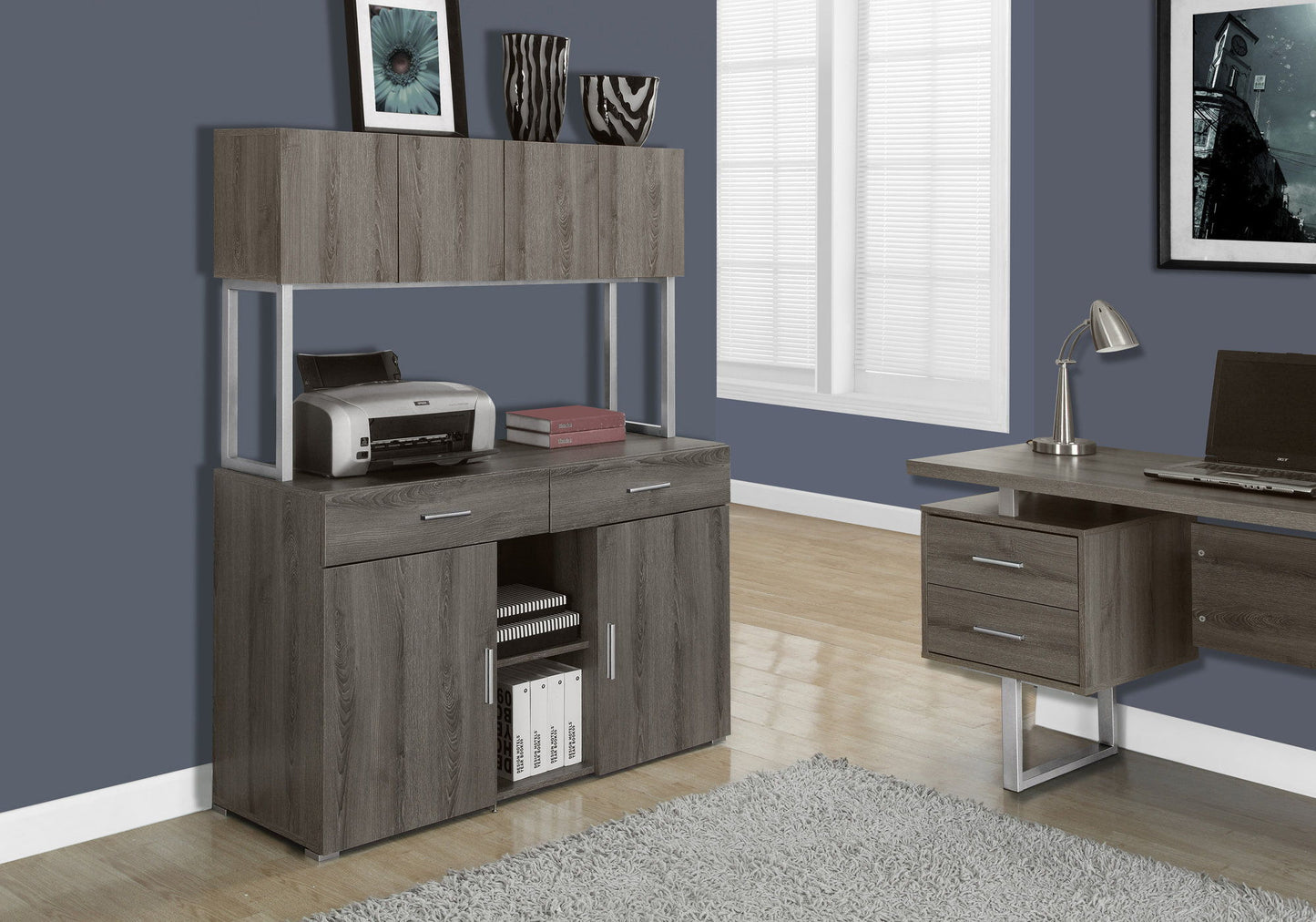 Storage With Drawers, File, Office, Contemporary & Modern - Taupe