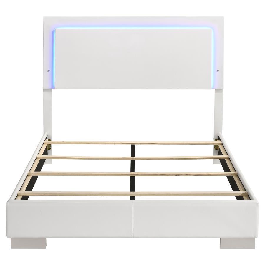 Felicity - Wood LED Panel Bed