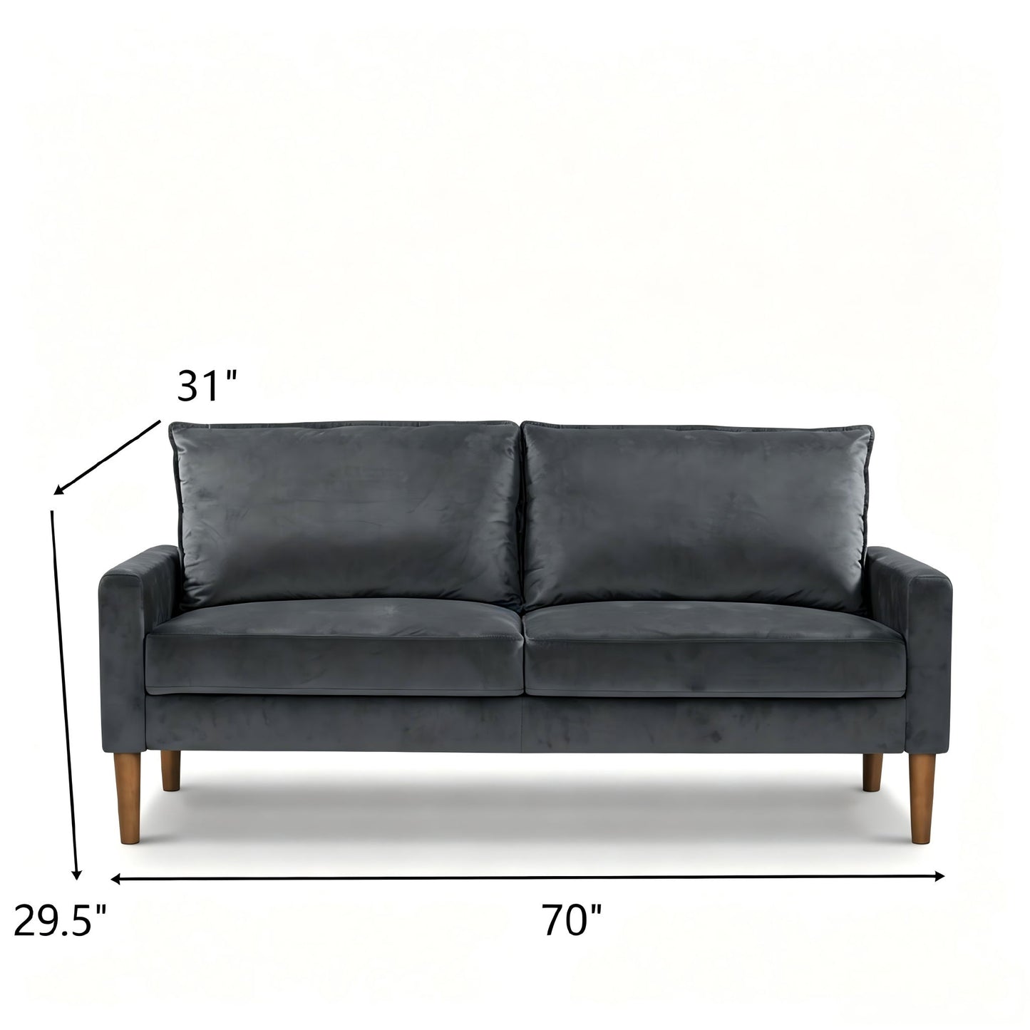 Upholstered Sofa, 3 Seater Couch For Living Room