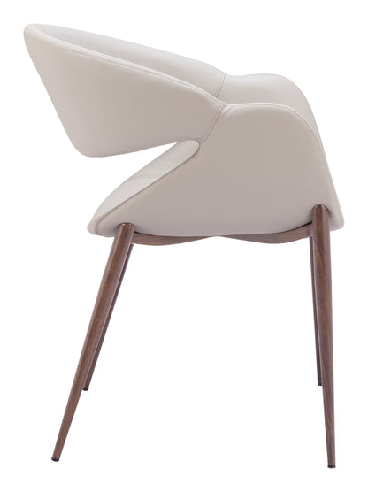 Limay - Dining Chair (Set of 2) - Beige / Walnut