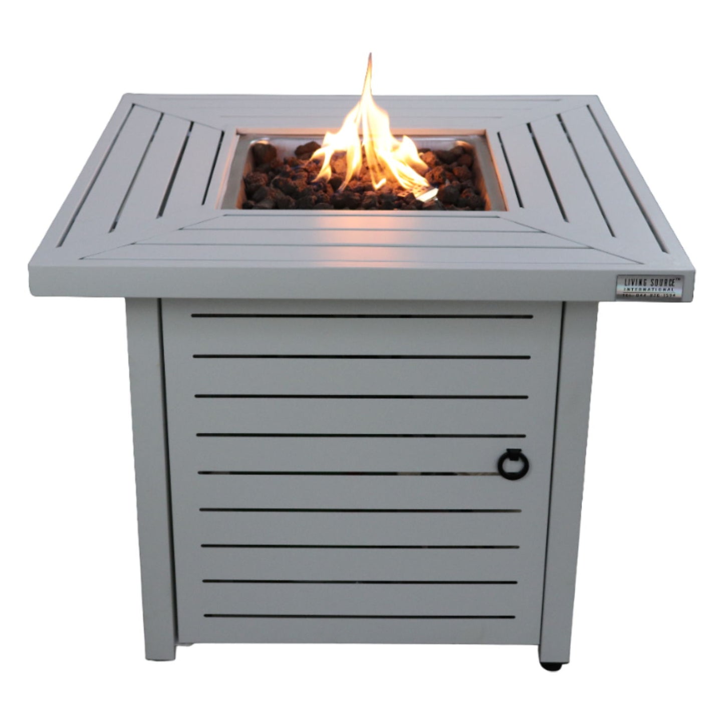 Propane Fire Pit Table - Natural Whitewash