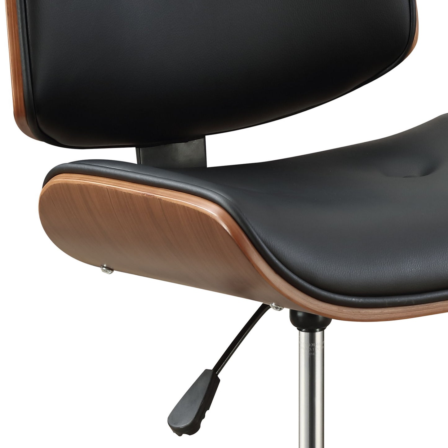 Camila - Synthetic Leather Office Chair - Black