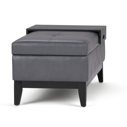 Oregon - Contemporary Storage Ottoman Bench With Tray