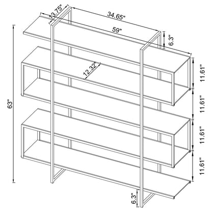 Harison - 5 Shelf Bookshelf - Clear