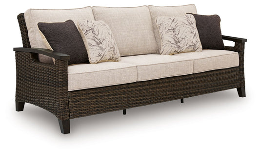 Drakes Beach - Sofa With Cushion - Dark Brown