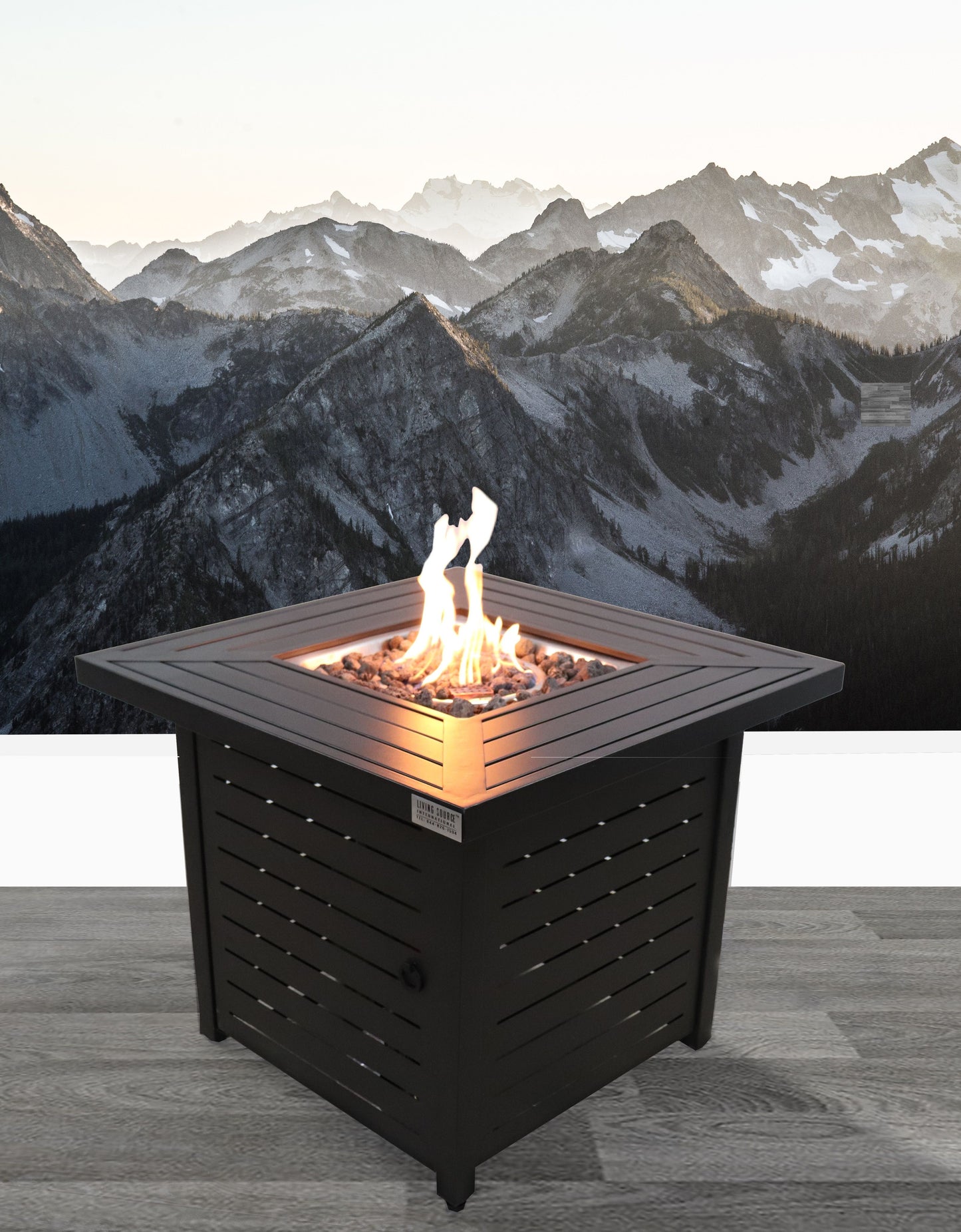 Propane & Gas Fire Pit Table - Black