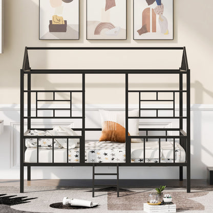 House Bed Frame With Slatted Support, No Box Spring Needed