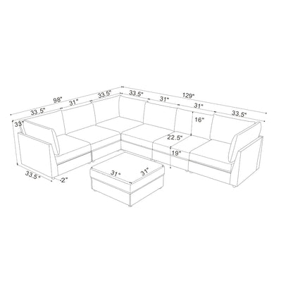Modular Sectional With Custom Configuration