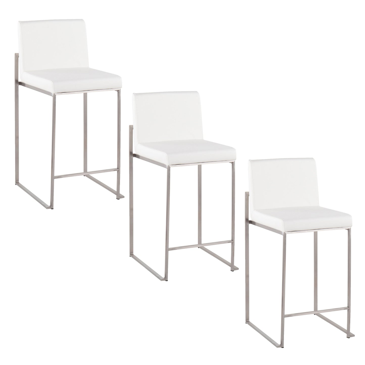 Fuji - Contemporary High Back Counter Stool, Functional Design