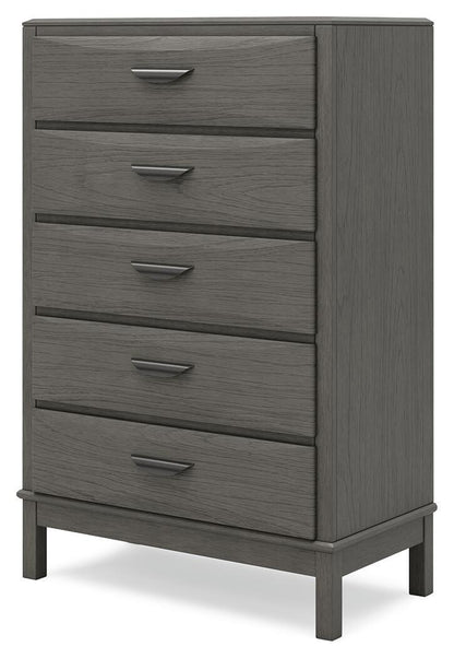 Triscanna - Five Drawer Chest - Gray