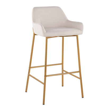 Daniella - Contemporary / Glam Fixed Height Bar Stool (Set of 2)