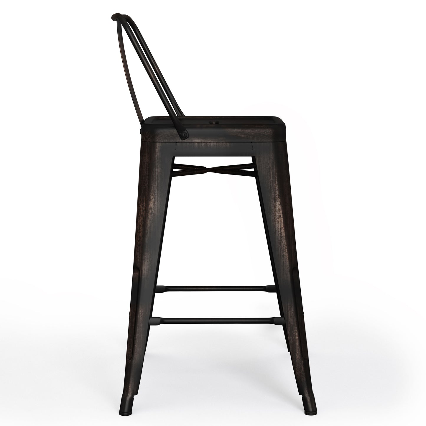 Rayne - Curved Back Metal Stool (Set of 2)