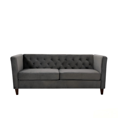 Button Tufted 3 Seater Sofa For Living Room