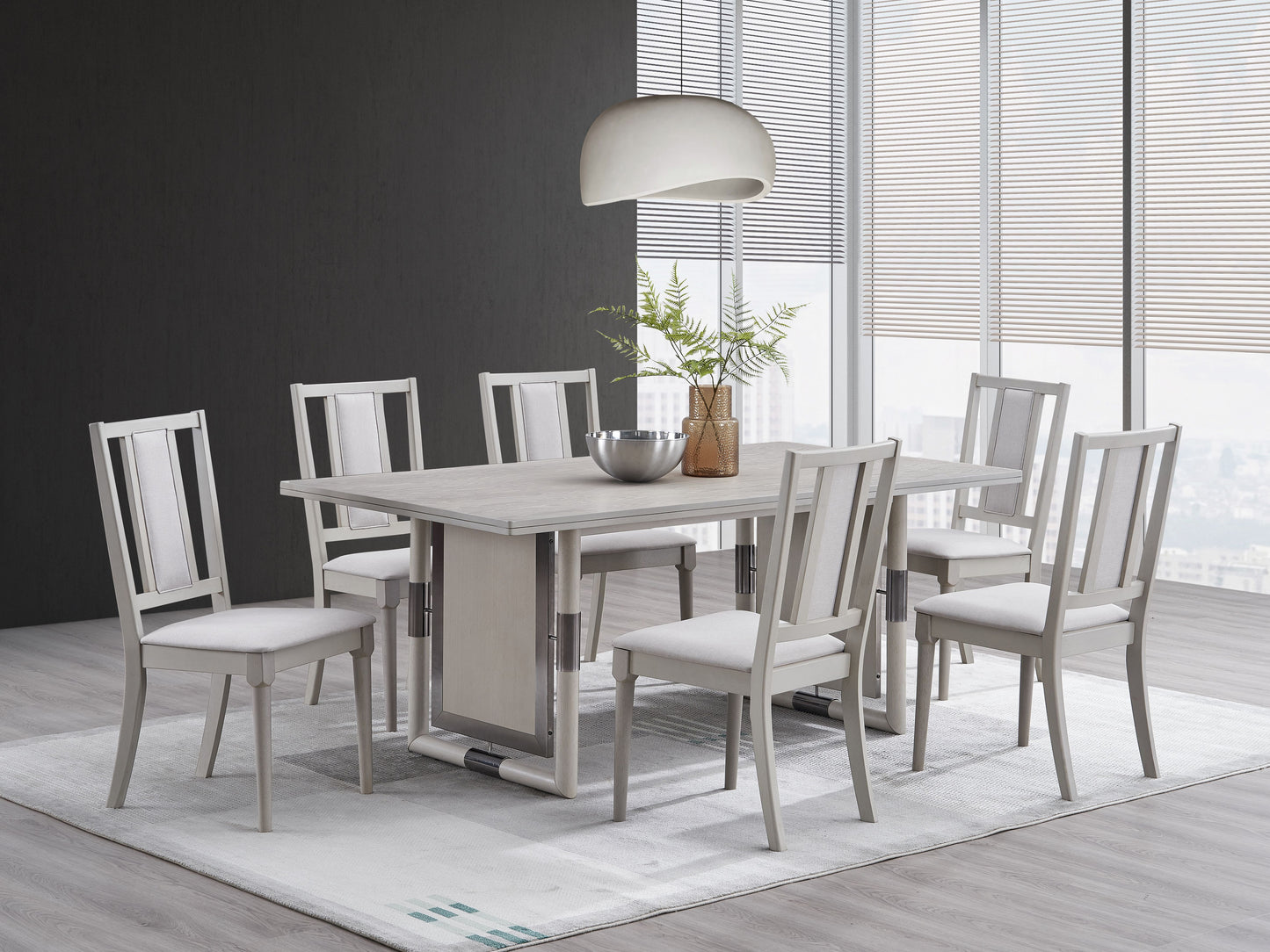 Marta - 7 Pieces Dining Room Set - Natural