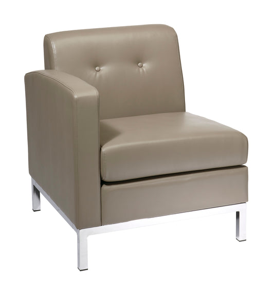 Smoke Faux Leather LAF Armchair