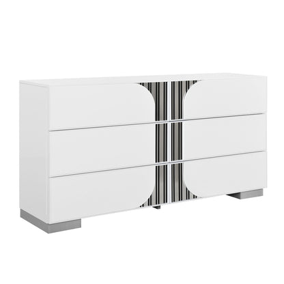 Sasha - Dresser With Curved Front Detailing - White