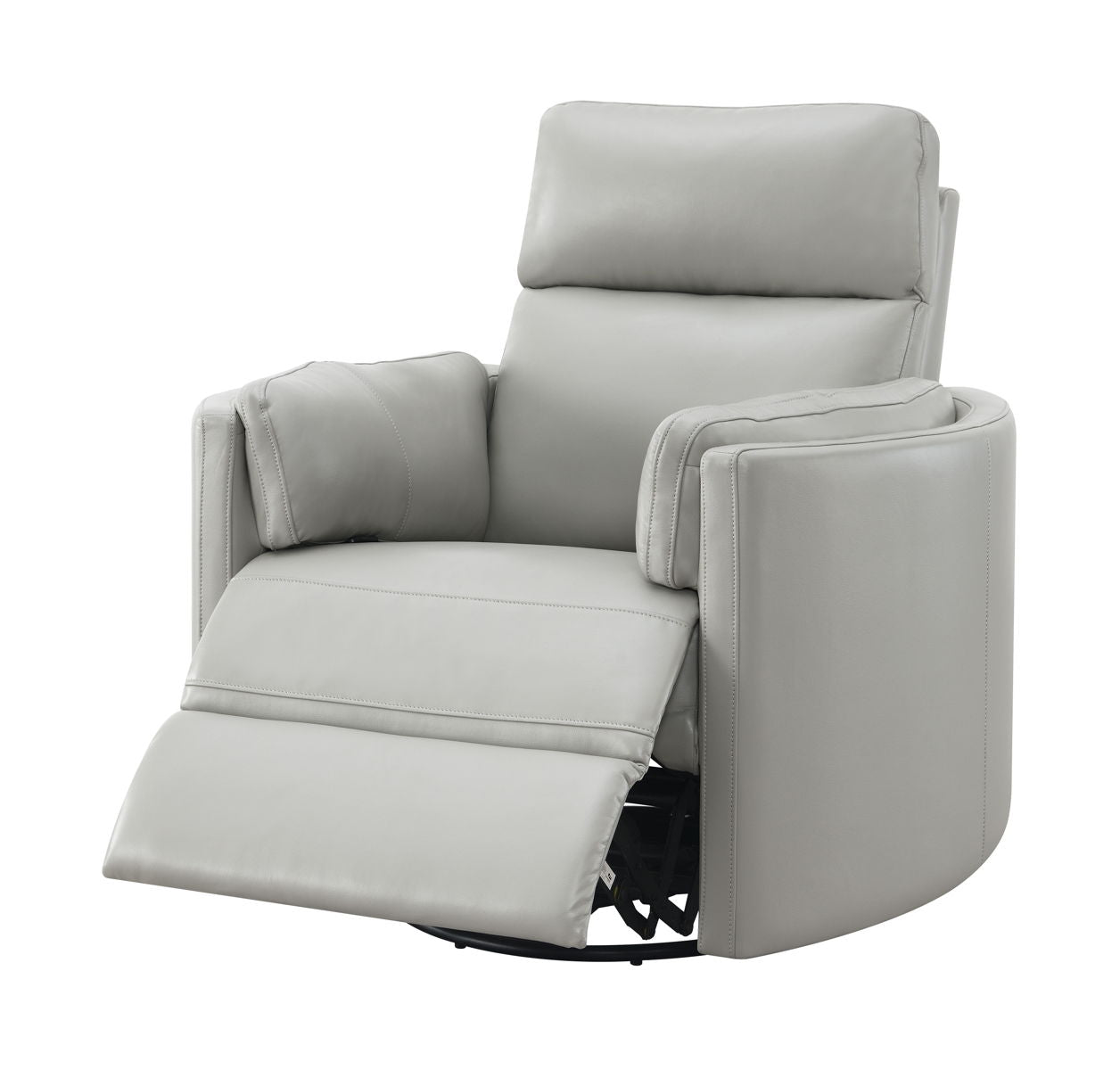 Sagen - Chenille Glider Recliner With Swivel