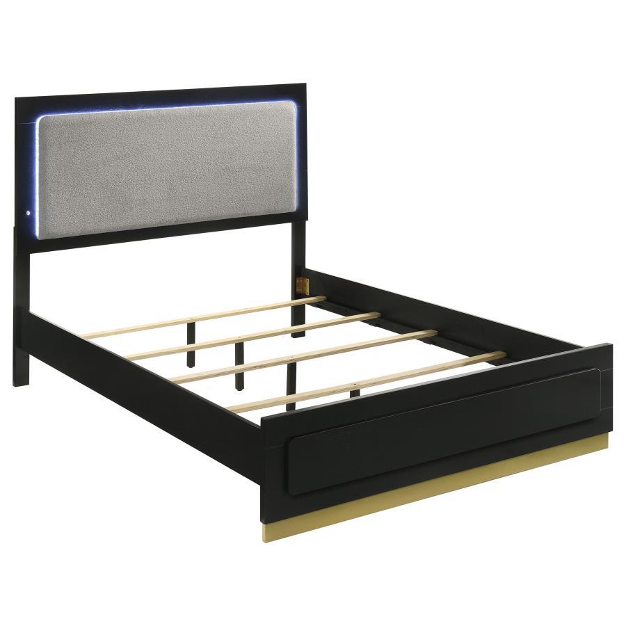 Caraway - Wood LED Panel Bed