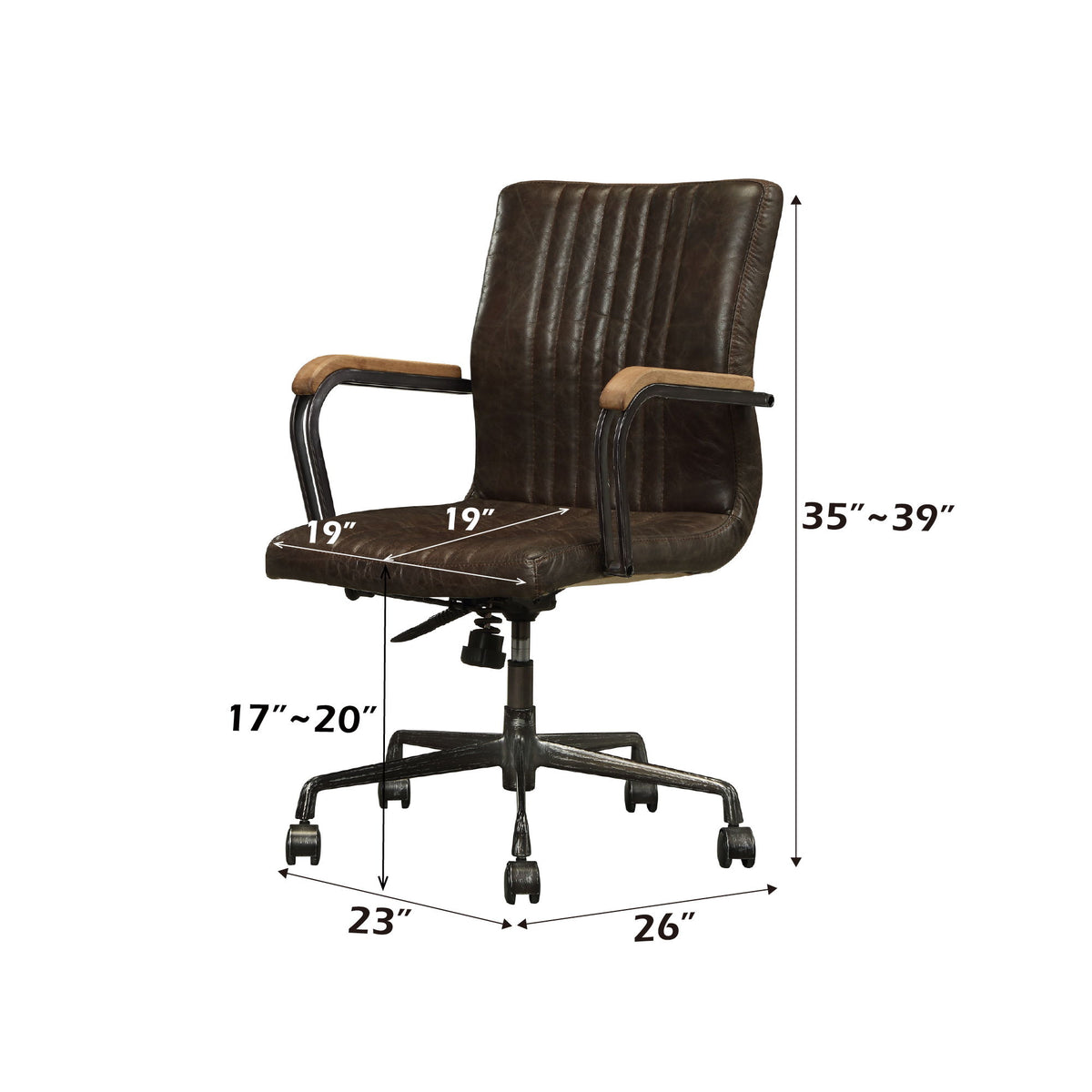 Joslin - Office Chair (Adjustable Height) - Chocolate