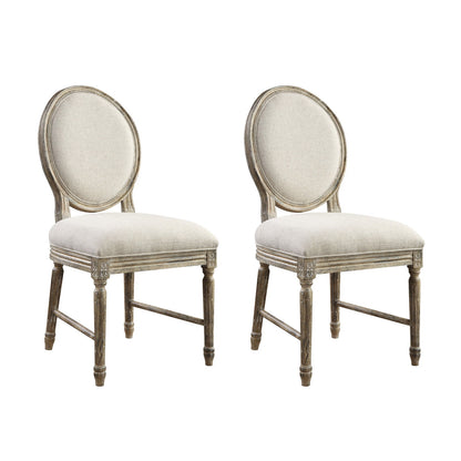 Upholstered Dining Chairs (Set of 2) - Brown