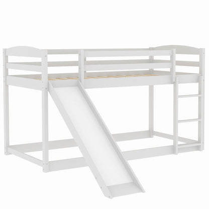 Durable Bunk Bed With Convertible Slide And Ladder