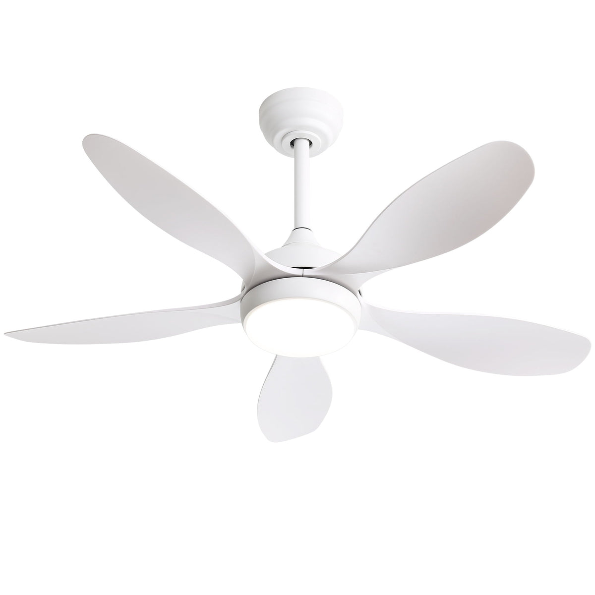 42" Ceiling Fan With Remote Control, DC Reversible Motor, 6 Speeds, 3Cct LED Light - White