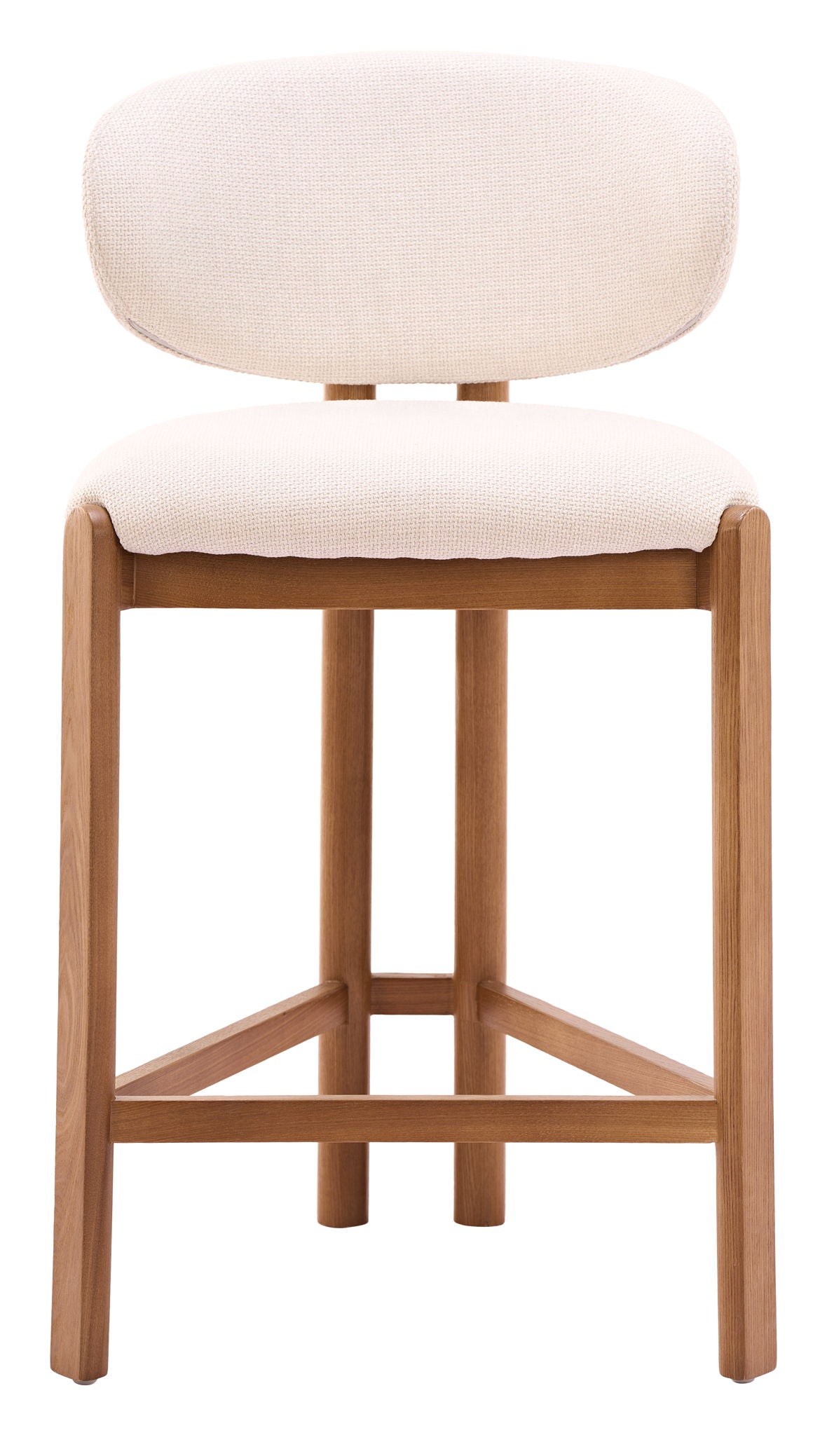 Rosetta - Counter Stool (Set of 2) - Beige / Walnut