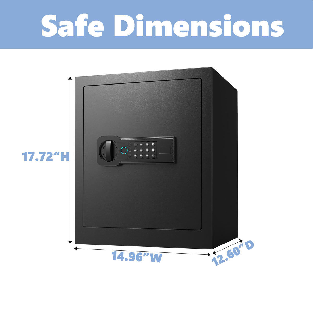 Home Safe, Fingerprint & Digital Keypad Lock, Security Cabinet