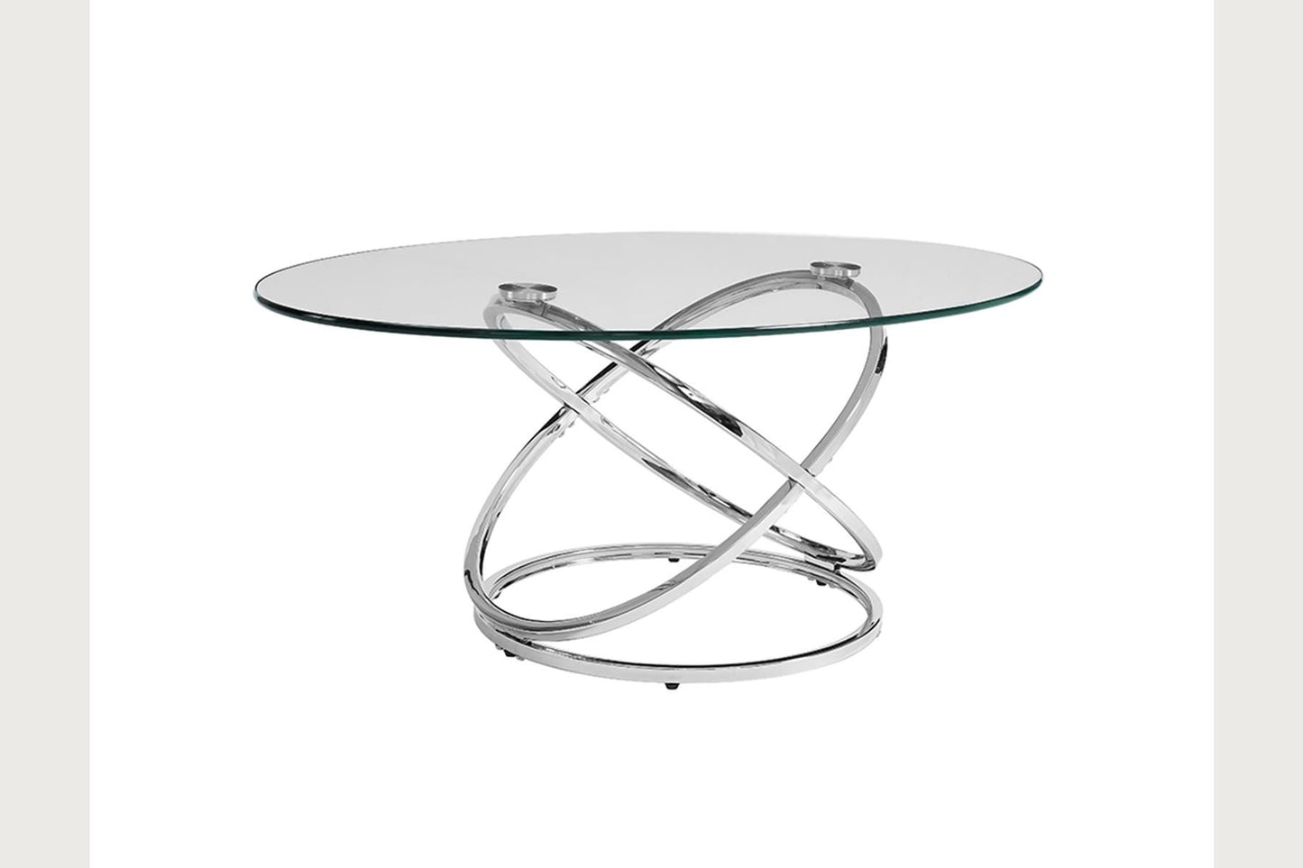 Modern Contemporary Cocktail Table Set - Chrome