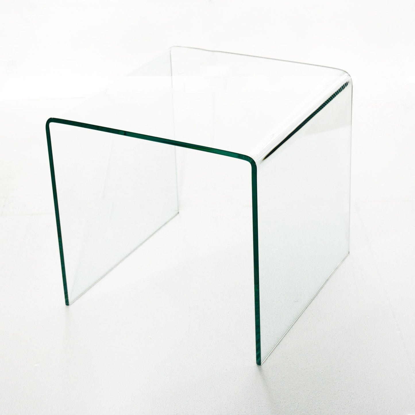 Small Clear Glass Side & End Table, Tempered Glass End Table Small Coffee Table - Transparent