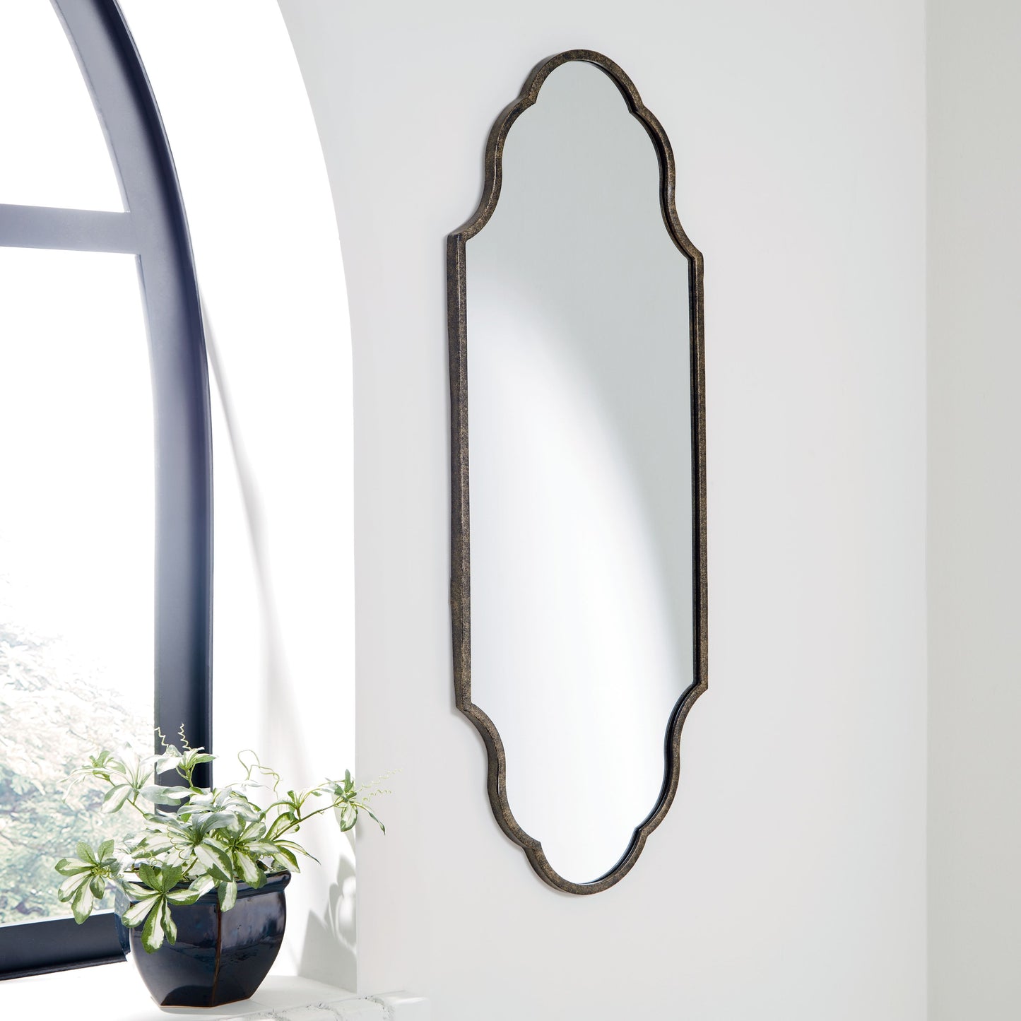 HalLGate - Antique Gold Finish - Accent Mirror