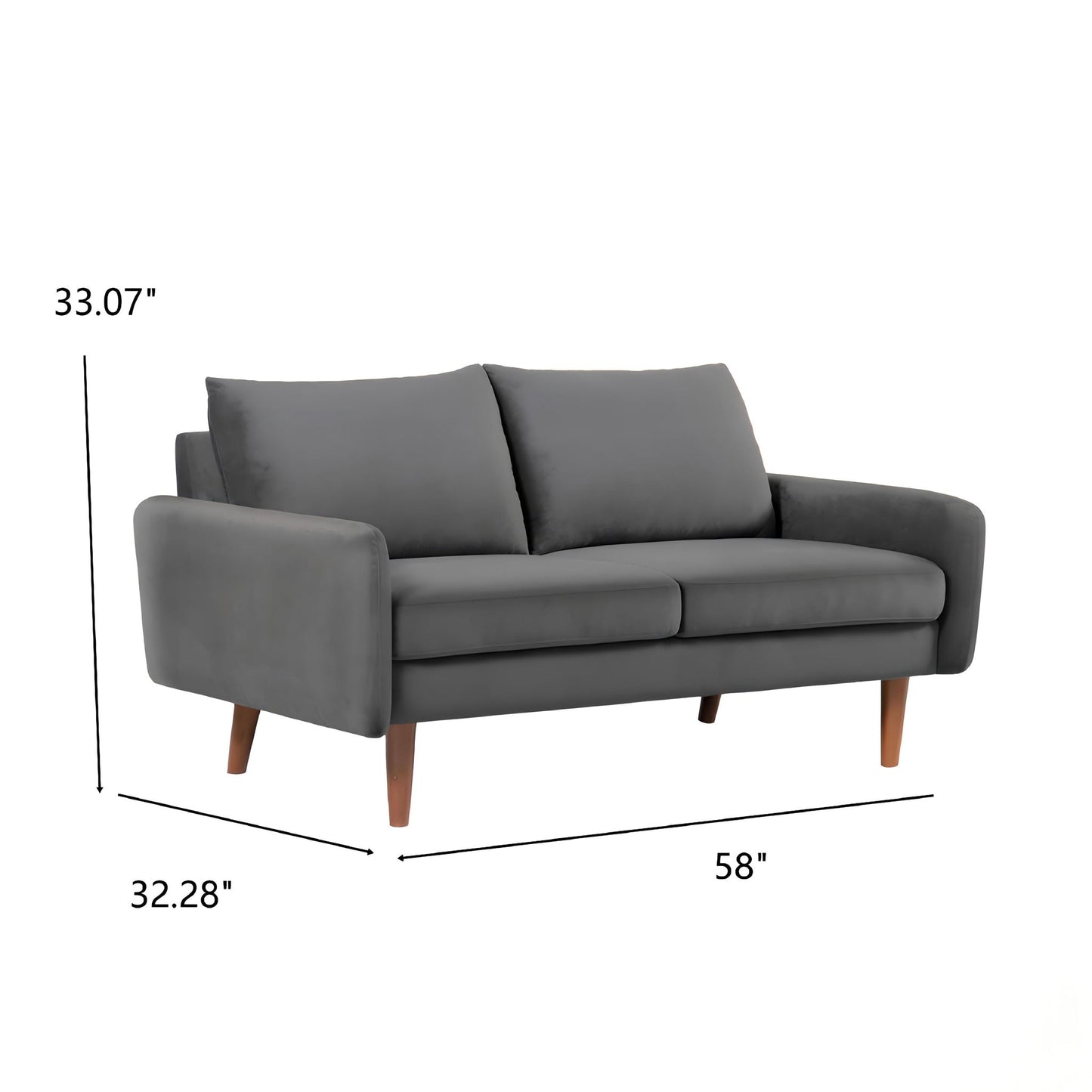 Kent - Loveseat, 2 Seater Sofa For Compact Living Spaces