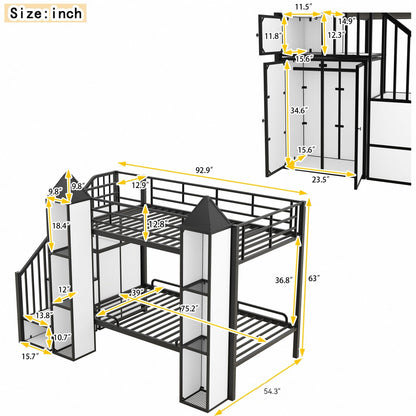 Castle Shaped Bunk Bed With Wardrobe And Storage