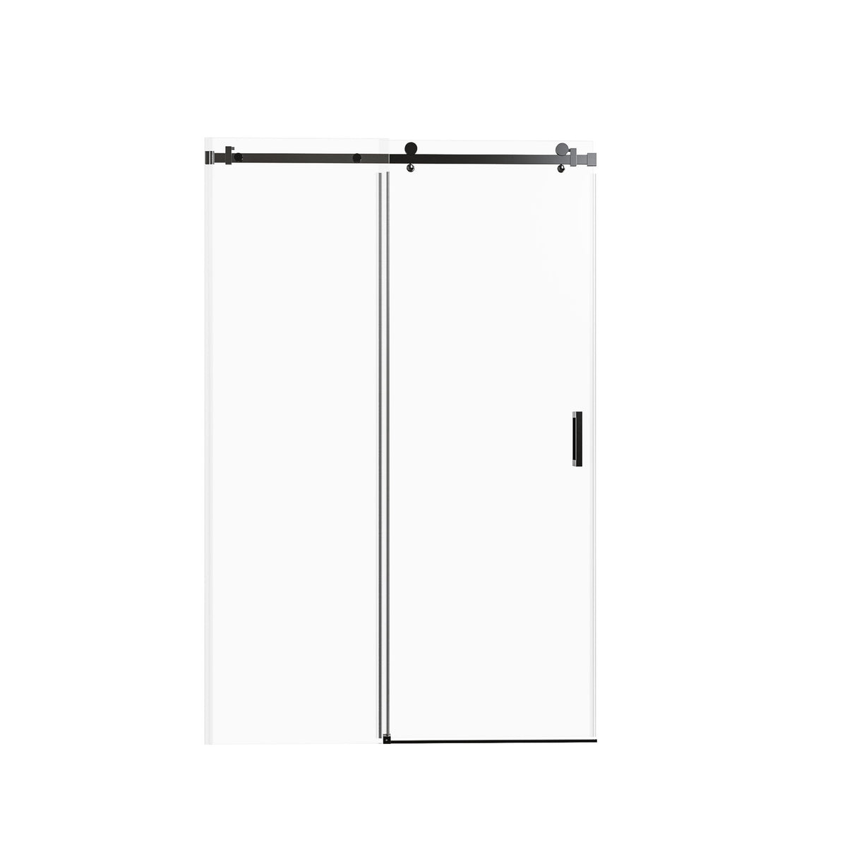 Frameless Single Sliding Shower Door, Sgcc Tempered Glass, Reversible