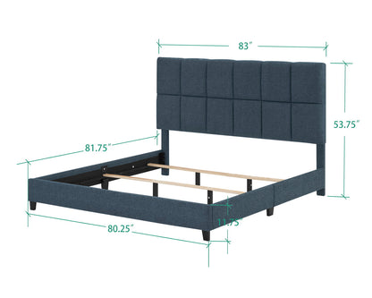 Squares Upholstered Platform Bed