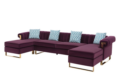 Maddie - Velvet Sectional Sofa