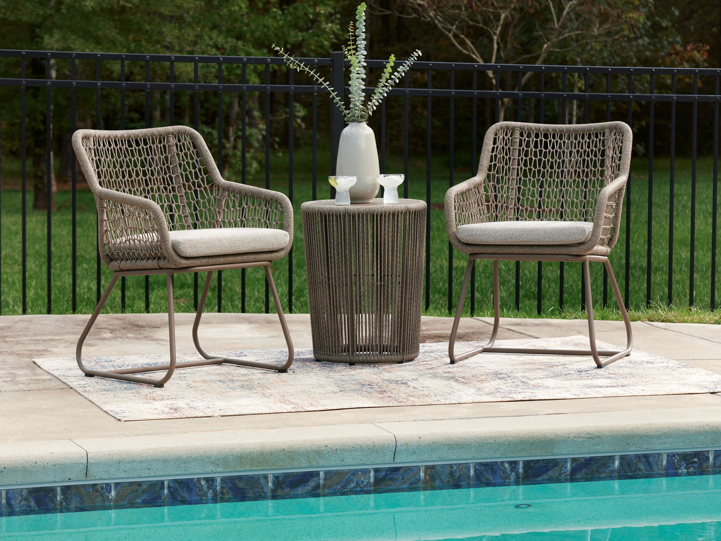 Monarch Heights - Outdoor Table And 2 Chairs (Set of 3) - Beige
