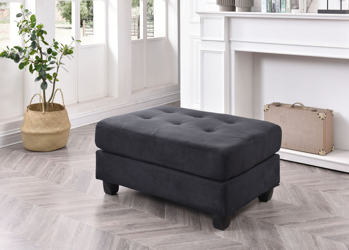 Malone - Ottoman - Black