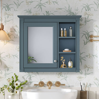 Modern Wall-Mounted Medicine Cabinet With Mirror, Adjustable Shelf