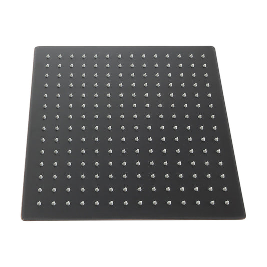 Luxury Rain Fixed Shower Head 12" Square Oil Rubbed Bronze Stainless Steel - Oil-Rubbed Bronze