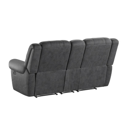 Ferrar - Reclining Console Loveseat - Gray