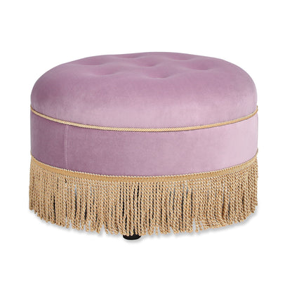 Yolanda - Round Upholstered Accent Ottoman