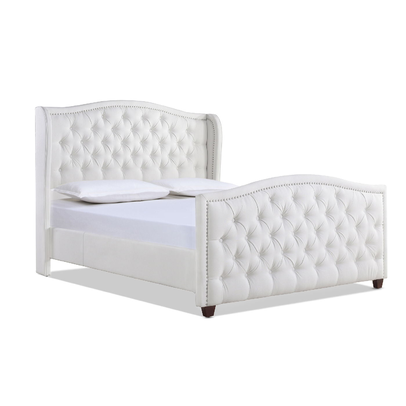 Marcella - Upholstered Shelter Headboard Bed Set