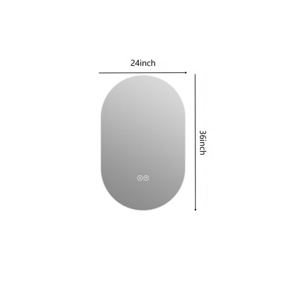 Smart Wall Mounted LED Touch Screen Mirror With Anti-Fog Function And Adjustable Lighting