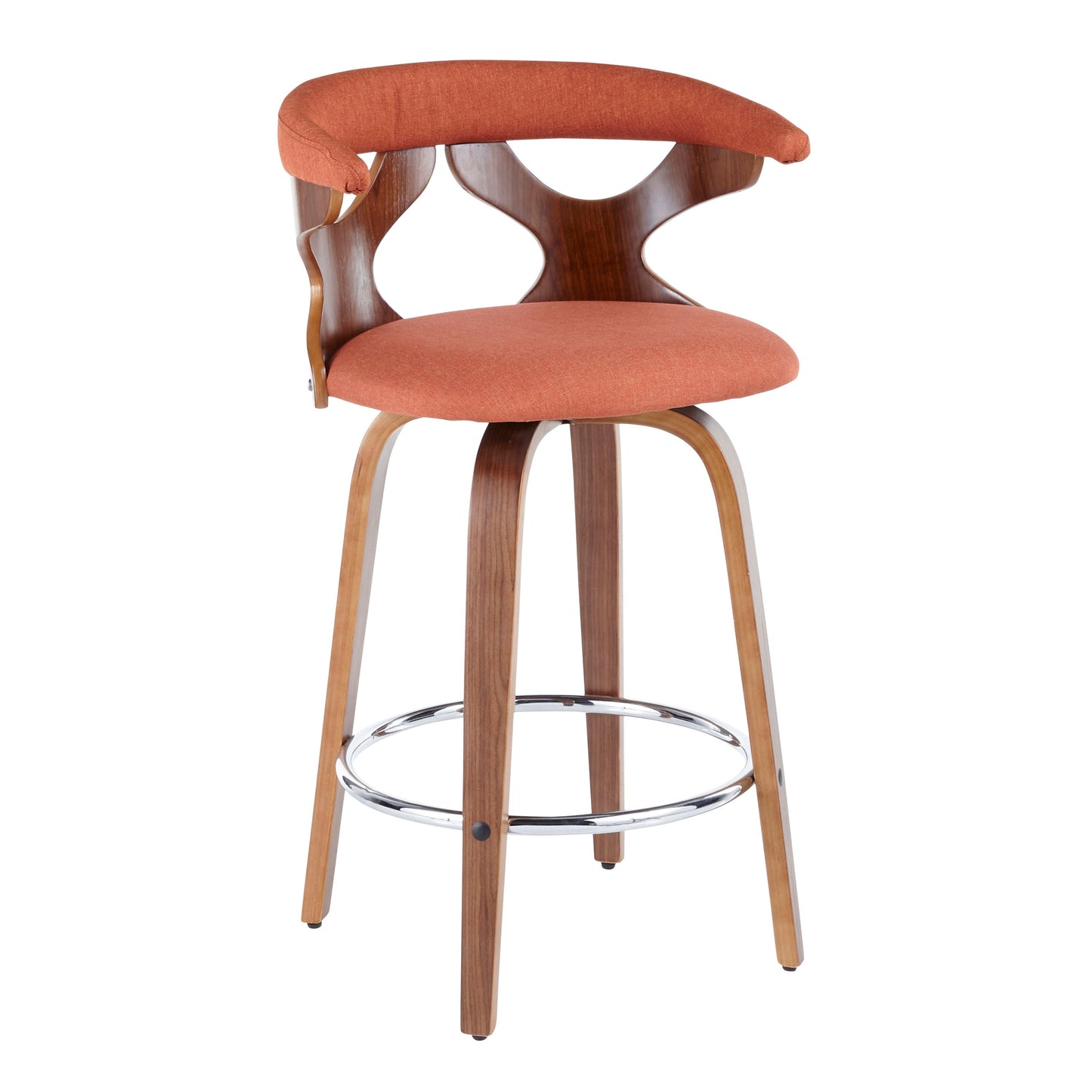 Gardenia - Mid Century Modern Fixed Height Counter Stool With Swivel (Set of 2)